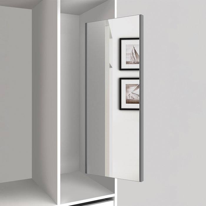 Emuca miroir extractible pour l'intérieur de l'armoire, Peint en aluminium, Acier et Plastique et Verre. Emuca miroir extractible pour l'intérieur de l'armoire, Peint en aluminium, Acier et Plastique et Verre.