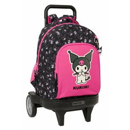 Cartable Kuromi Noir Fuchsia 33 x 45 x 22 cm