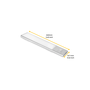 Emuca Luminaire LED Kaus L 240 mm Anodisé mat