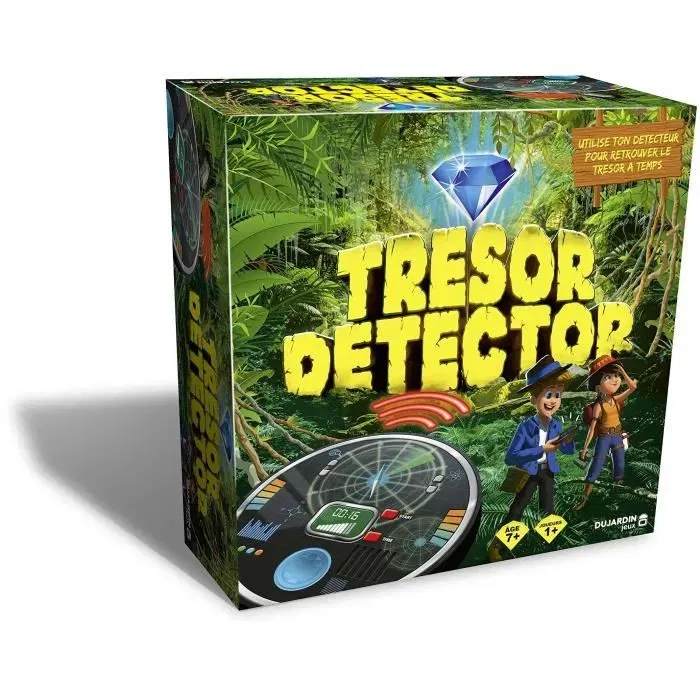 Dujardin Trésor Détector - Jeu de société - Détecteur électronique pour chasse au trésor - À la recherche des clés et du diamant
