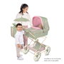 DeCuevas Chariot de Poupée Reborn Pliable Botanic avec Parasol et Sac