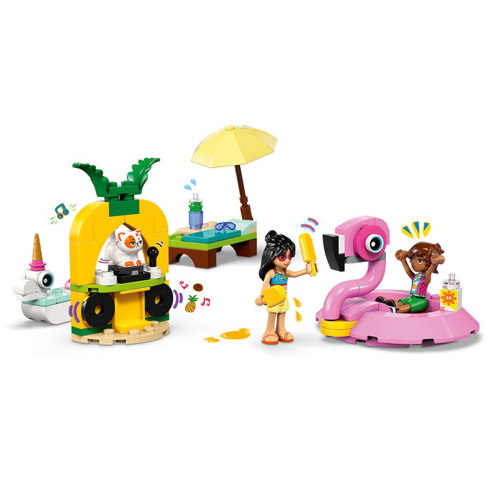 LEGO Friends 42658 La Fête dans la piscine avec bouées licorne et flamant rose