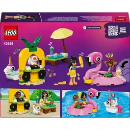 Lego Friends 42658 - Fête dans la Piscine avec Bouées Licorne et Flamant Rose - Jeu de Construction Jouet pour Enfants dès 5 ans