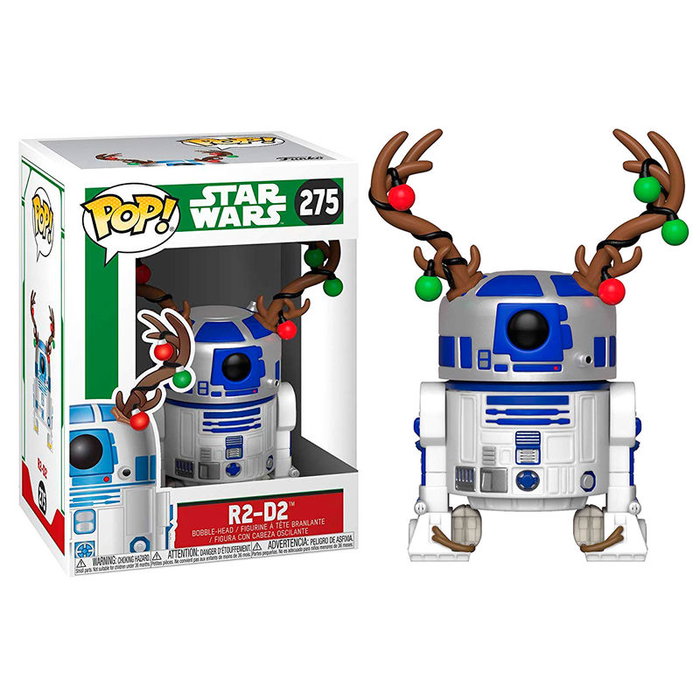FUNKO Star Wars Holiday R2-D2 with Antlers Figurine POP FUNKO Star Wars Holiday R2-D2 with Antlers Figurine POP