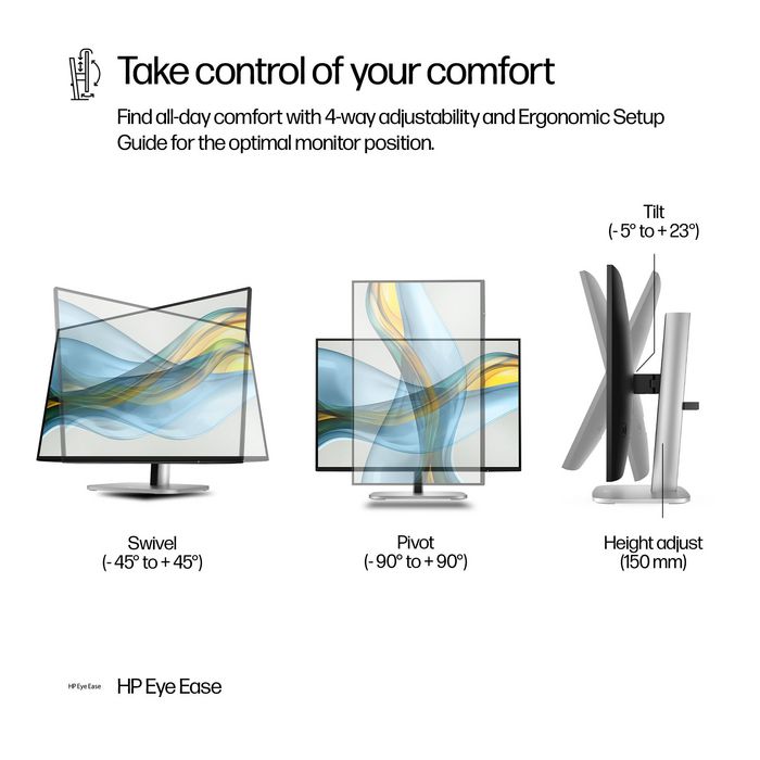 HP Écran WUXGA 24 pouces HP Series 5 Pro - 524pn - Noir