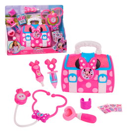 JUST PLAY Set de docteur Minnie Mouse 89756 avec accessoires médicaux et mallette, jeu de rôle pour enfants dès 3 ans