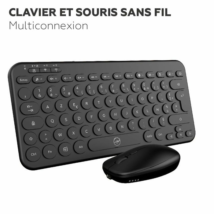 Mobility Lab CP420W Mini Ensemble clavier et souris Noir AZERTY Mobility Lab CP420W Mini Ensemble clavier et souris Noir AZERTY