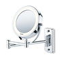 Beurer BS-59 Miroir de maquillage LED avec grossissement 5x - Portable ou mural, double face