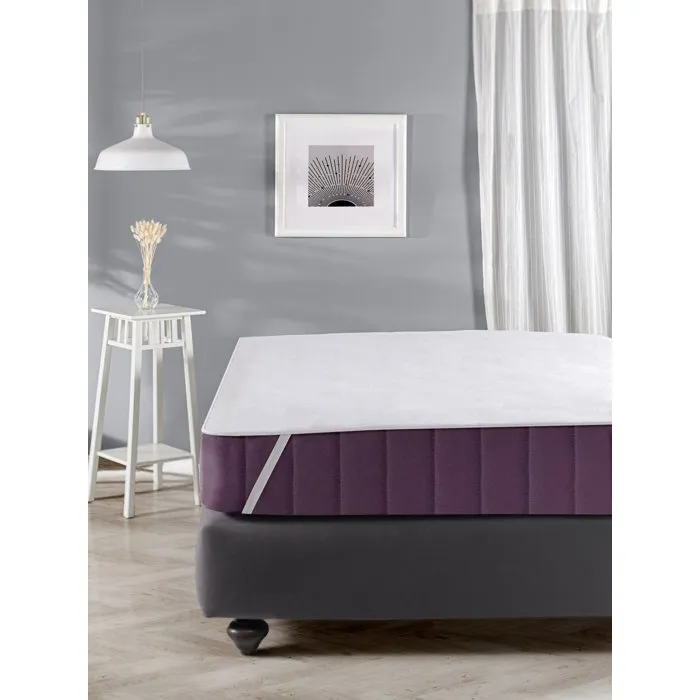Protège-matelas Mansion pour lit 2 personnes - 200 x 200 cm - Blanc