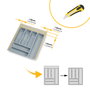 Emuca Range-couverts Optima, Module 450mm, Gris