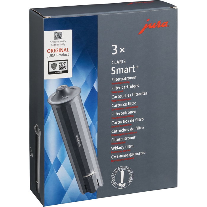Jura Lot de 3 cartouches de filtre à eau Claris Smart+ Jura Lot de 3 cartouches de filtre à eau Claris Smart+