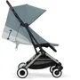 CYBEX Poussette Orfeo - Poussette ultra compacte de voyage, pliage une main, 6.3 kg, pour avion et voiture, de 0 a 4 ans (22 kg), couleur Stormy Blue