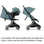 CYBEX Poussette Orfeo - Poussette ultra compacte de voyage, pliage une main, 6.3 kg, pour avion et voiture, de 0 a 4 ans (22 kg), couleur Stormy Blue