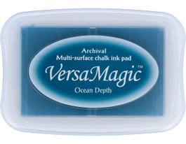Tsukineko Versamagic Almohadilla de tinta Profondeur océanique effet craie 95x65mm