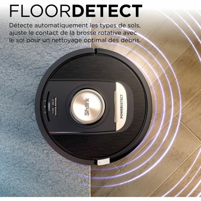 Shark PowerDetect RV2820VEEU - Robot Aspirateur 2-en-1 avec Navigation LiDAR et Autovidage