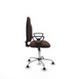 PIQUERAS Y CRESPO Chaise de bureau Algarra, similicuir marron foncé, mécanisme contact permanent
