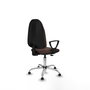 PIQUERAS Y CRESPO Chaise de bureau Algarra, similicuir marron foncé, mécanisme contact permanent