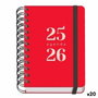 Agenda DOHE GRAMMAR Rouge A6 120 x 170 mm 2025-2026 (20 Unités)