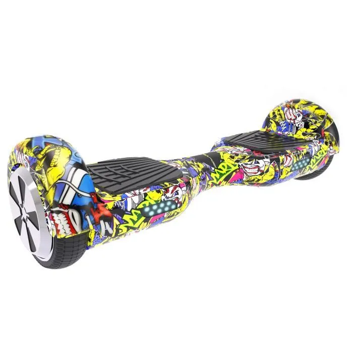 URBANGLIDE Pack Hoverboard + Kart Multicolore avec Guidon Ajustable - Moteur 550W, Batterie 4Ah, Roues 6,5 Pouces - Pour Enfants et Adultes - Sensations de Glisse Électrique