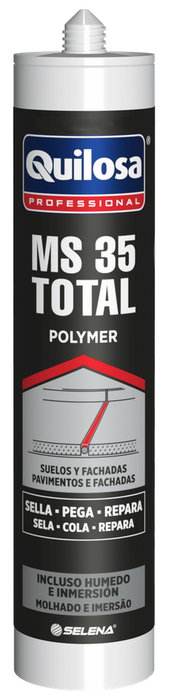 QUILOSA Sellador adhesivo de polímero MS, Blanc, 300 ml QUILOSA Sellador adhesivo de polímero MS, Blanc, 300 ml