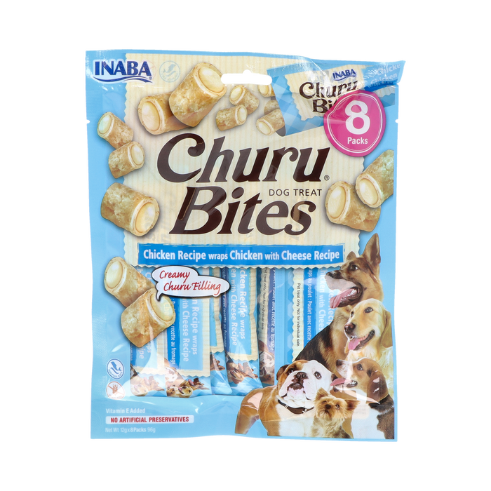 CHURU VET Churu Dog Bites Receta De Pollo Con Queso Friandises pour Chien 8 Bâtonnets CHURU VET Churu Dog Bites Receta De Pollo Con Queso Friandises pour Chien 8 Bâtonnets