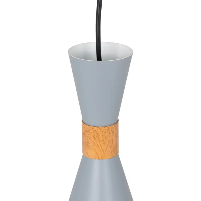 SKD Lampe Suspendue Gracelyn P138-W en Métal et Bois avec Cable Réglable - Design Moderne