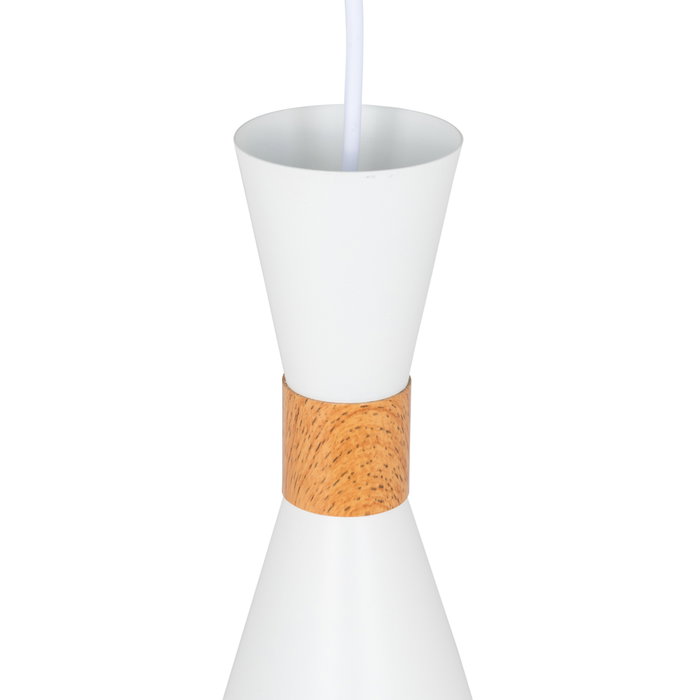 Lampe à Suspension Gracelyn Acier Blanc 1xE27 Sans Ampoule [SKD-P138-W]