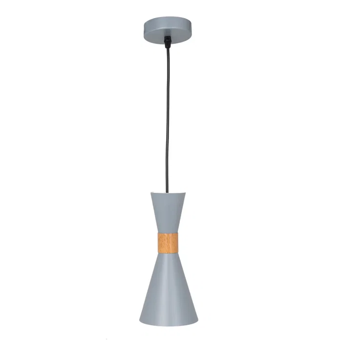 SKD Lampe Suspendue Gracelyn P138-W en Métal et Bois avec Cable Réglable - Design Moderne