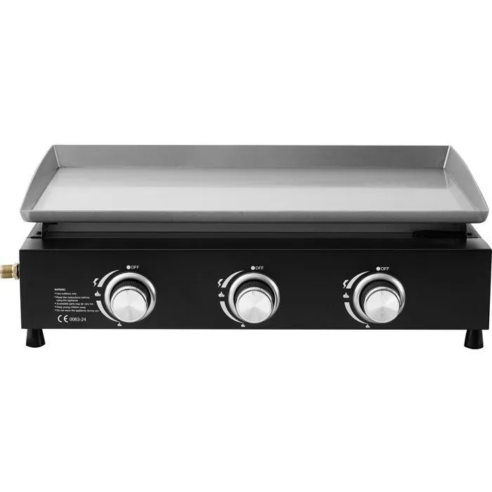 Cookingbox Plancha à Gaz 3 Brûleurs 7.5 kW Surface Cuisson 61 x 35 cm en Acier Inoxydable Idéale 8-10 Personnes Cookingbox Plancha à Gaz 3 Brûleurs 7.5 kW Surface Cuisson 61 x 35 cm en Acier Inoxydable Idéale 8-10 Personnes