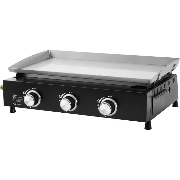 Cookingbox Plancha à Gaz 3 Brûleurs 7.5 kW Surface Cuisson 61 x 35 cm en Acier Inoxydable Idéale 8-10 Personnes Cookingbox Plancha à Gaz 3 Brûleurs 7.5 kW Surface Cuisson 61 x 35 cm en Acier Inoxydable Idéale 8-10 Personnes