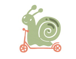 Misskuty Lot de 2 emporte-pièces fins ZAG Infantil escargot avec trottinette