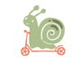 Misskuty Lot de 2 emporte-pièces fins ZAG Infantil escargot avec trottinette