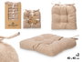 Giftdecor Lot de 2 coussins de chaise marron 40x40 cm en polyester (Set de 6)