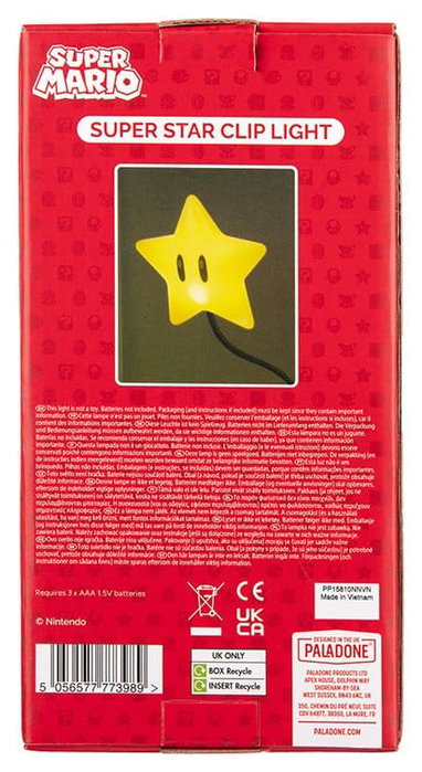 Paladone Products Super Mario lampe Super Star Clip 33 cm Paladone Products Super Mario lampe Super Star Clip 33 cm