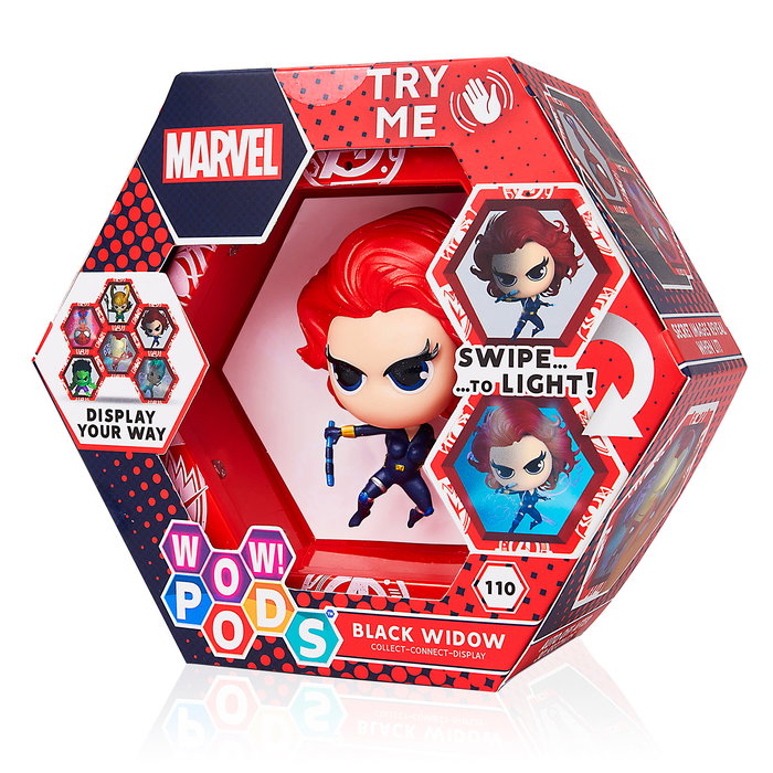 Wow stuff Figurine Wow! Pod Marvel Widow - Personnage lumineux à collectionner avec capteur de mouvement Wow stuff Figurine Wow! Pod Marvel Widow - Personnage lumineux à collectionner avec capteur de mouvement