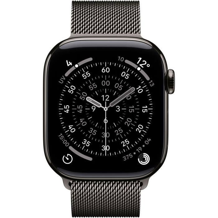 Apple Watch Series 11 GPS + Cellular - 42mm - Boîtier Slate Titanium - Bracelet Slate Milanese Loop Apple Watch Series 11 GPS + Cellular - 42mm - Boîtier Slate Titanium - Bracelet Slate Milanese Loop