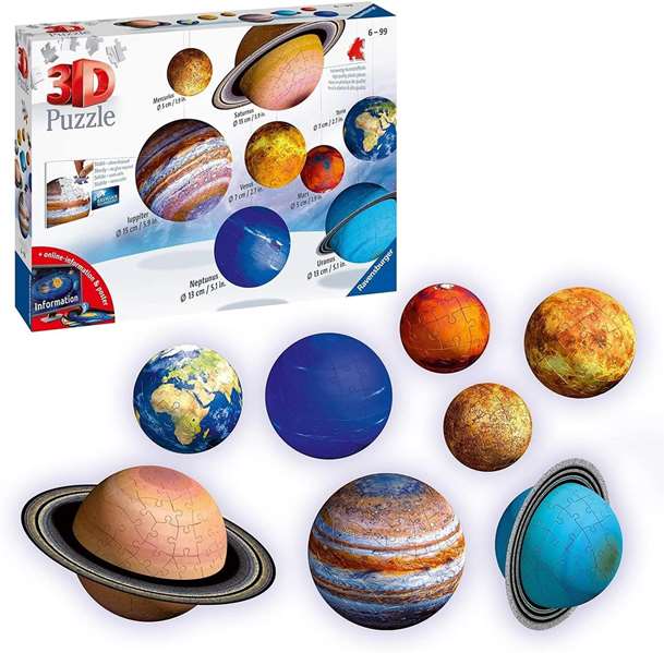 Ravensburger Puzzle 3D Système Solaire 522 Pièces 522 Dès 6 Ans Multilingue Ravensburger Puzzle 3D Système Solaire 522 Pièces 522 Dès 6 Ans Multilingue