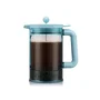 Bodum Cafetière Bean Set Hot & Cold Brew - 1,5 Litres (12 tasses) - Avec couvercle - Bleu