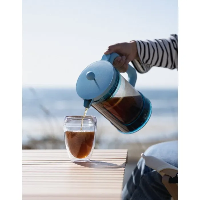 Bodum Cafetière Bean Set Hot & Cold Brew - 1,5 Litres (12 tasses) - Avec couvercle - Bleu