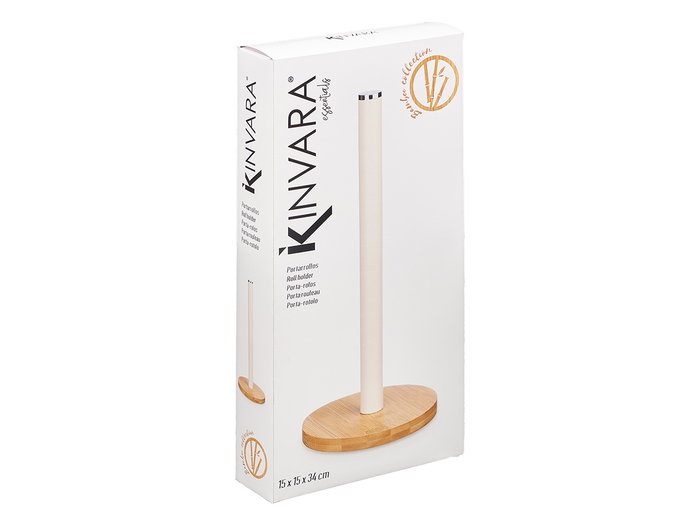 Kinvara Porte-rouleau bambou crème 15x34x15 cm (Set de 12) Kinvara Porte-rouleau bambou crème 15x34x15 cm (Set de 12)