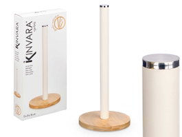 Kinvara Porte-rouleau bambou crème 15x34x15 cm (Set de 12)