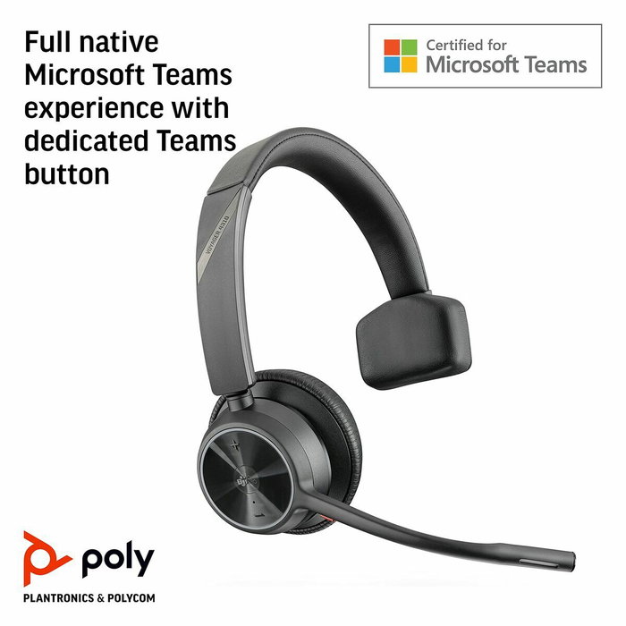 HP Voyager 4310 Microsoft Teams Certifié avec Dongle BT700 - Noir