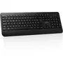Bluestork Office R2 Clavier sans fil AZERTY professionnel avec touches ergonomiques creusées pour confort et frappe silencieuse, bureau, télétravail, design fin noir