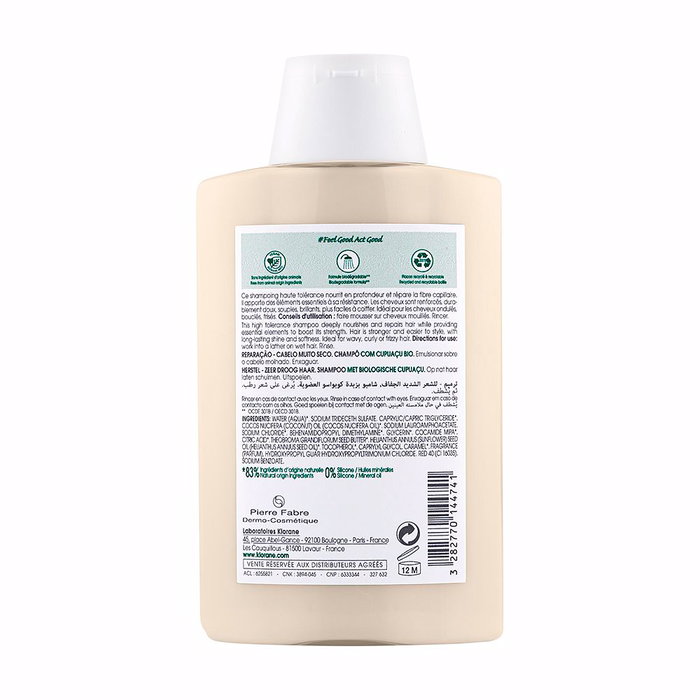 Klorane Shampoing Réparateur Cupuaçu Bio 200 ml Klorane Shampoing Réparateur Cupuaçu Bio 200 ml
