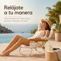 JugaToys Chaise de plage aluminium multiposition arena avec poignée de transport
