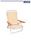 JugaToys Chaise de plage aluminium multiposition arena avec poignée de transport