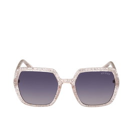Guess Gafas GU9241 59B Lunettes de soleil carrées Femme Beige Marron Injected Verres fumé dégradé 130mm