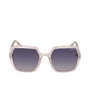 Guess Gafas GU9241 59B Lunettes de soleil carrées Femme Beige Marron Injected Verres fumé dégradé 130mm