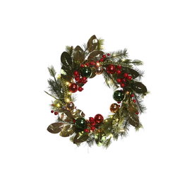 Couronne de Noël Home ESPRIT Rouge Vert PVC 50 x 15 x 50 cm