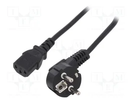 ESPE Câble d'alimentation H05VV-F 3x0,75mm2 noir 3m